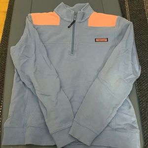 Vineyard Vines Blue 1/4 Zip Sweatshirt - Size Small
